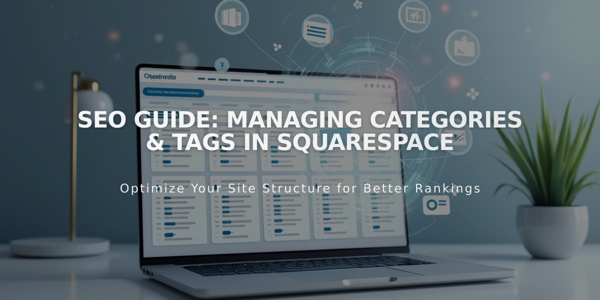 SEO Guide: Managing Categories & Tags in Squarespace