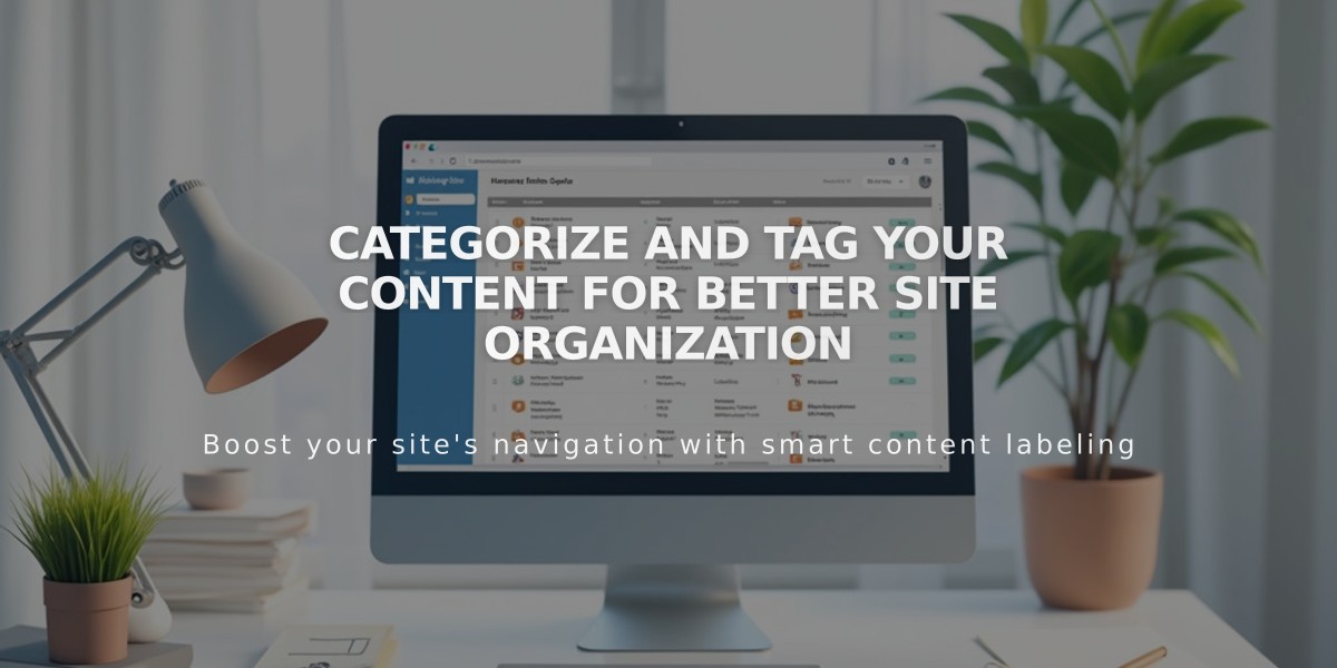 Categorize and Tag Your Content for Better Site Organization