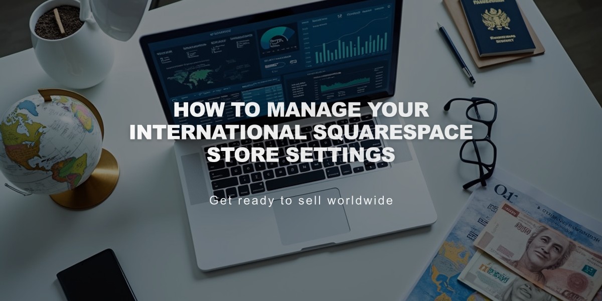 How to Manage Your International Squarespace Store Settings