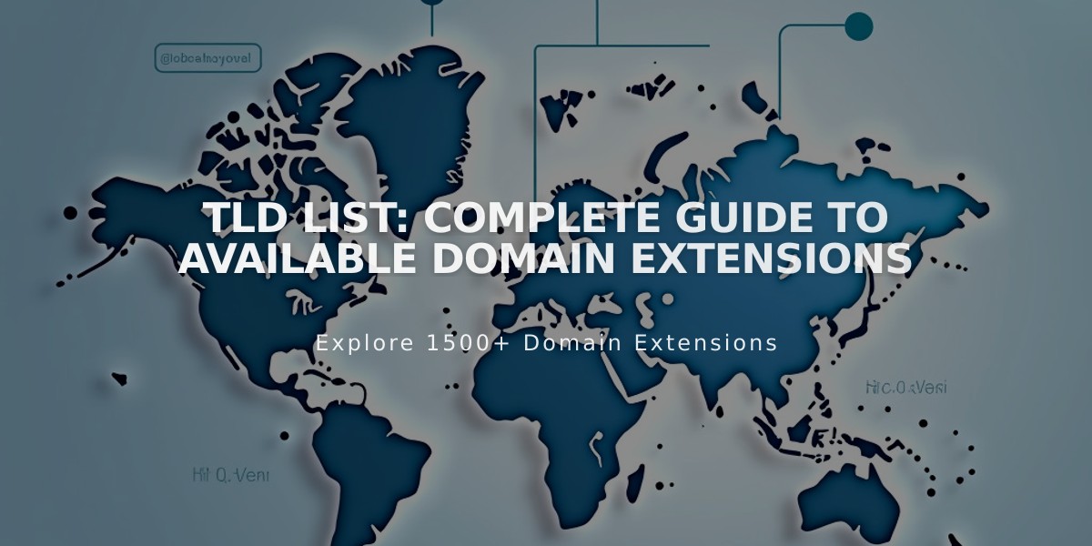 TLD List: Complete Guide to Available Domain Extensions