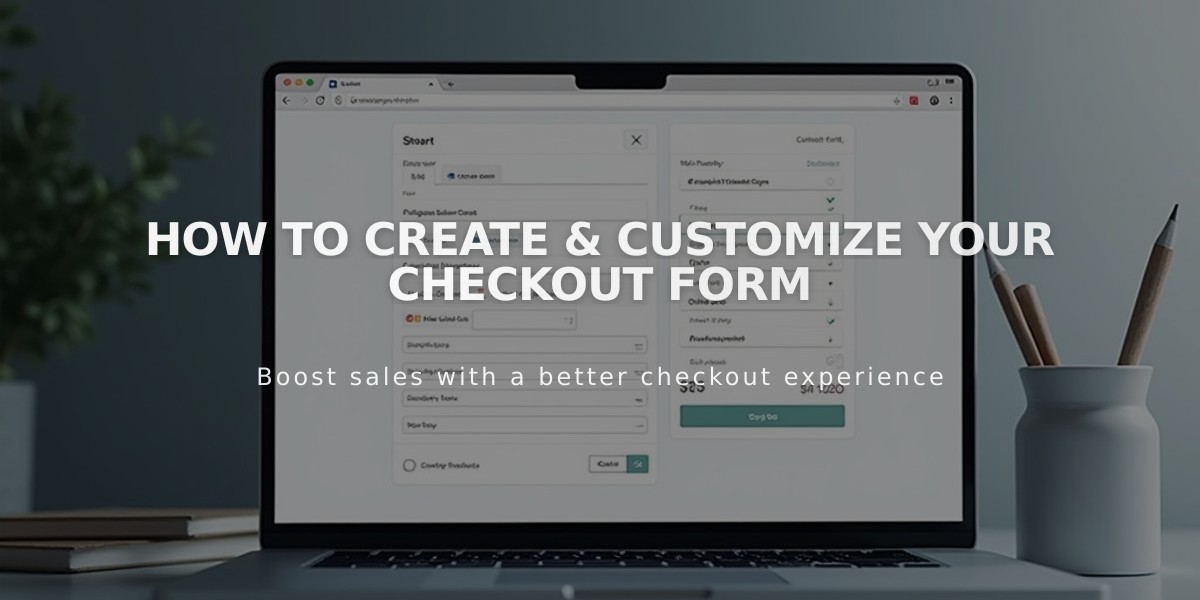 How to Create & Customize Your Checkout Form