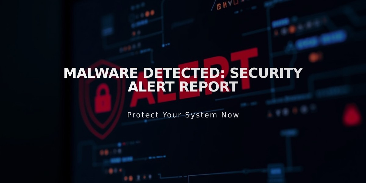 Malware Detected: Security Alert Report