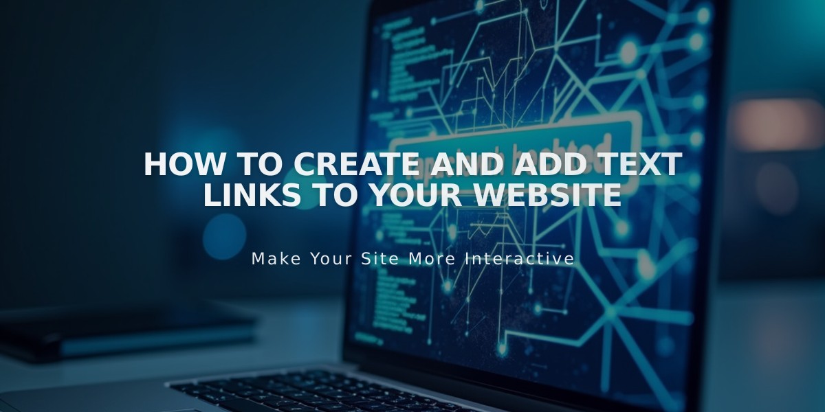 How to Create and Add Text Links to Your Website