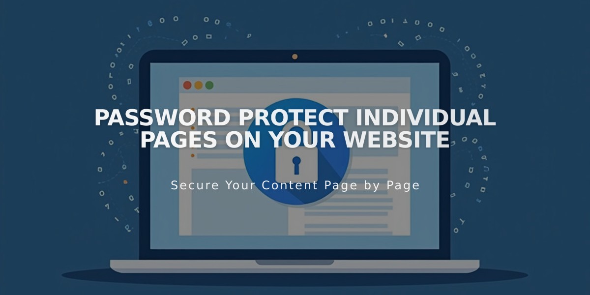 Password Protect Individual Pages on Your Website