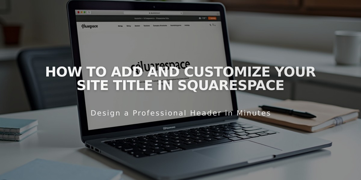 How to Add and Customize Your Site Title in Squarespace