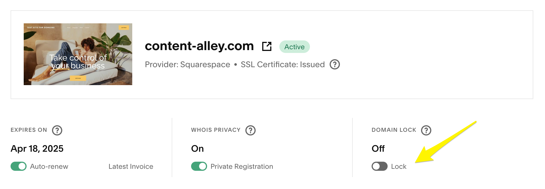 SSL Certificate Activation Switch