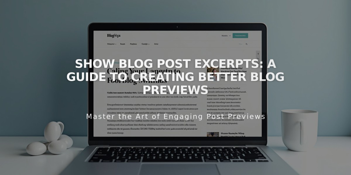 Show Blog Post Excerpts: A Guide to Creating Better Blog Previews