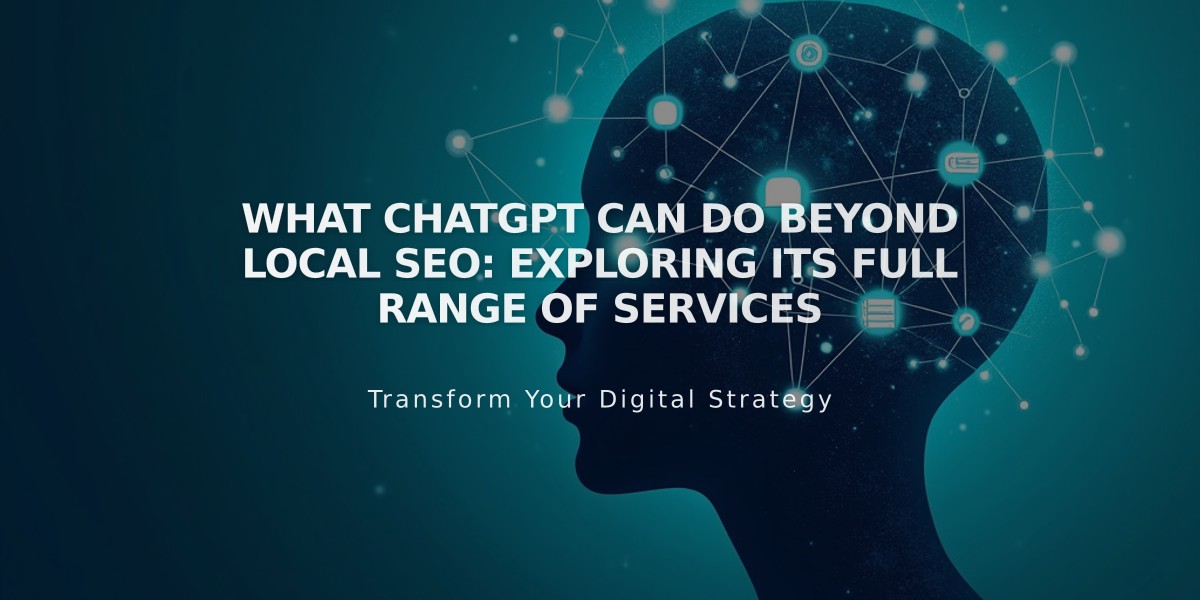 What ChatGPT Can Do Beyond Local SEO: Exploring Its Full Range of Services