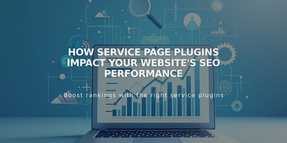 How Service Page Plugins Impact Your Website's SEO Performance