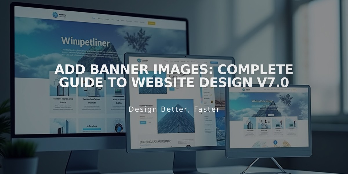 Add Banner Images: Complete Guide to Website Design v7.0