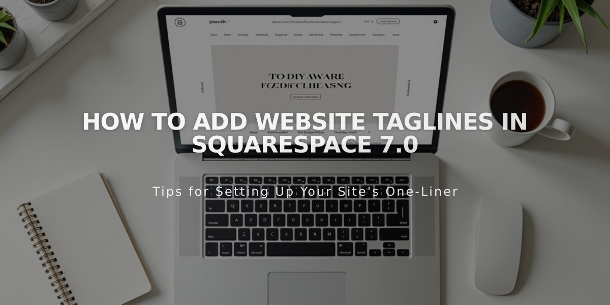 How to Add Website Taglines in Squarespace 7.0