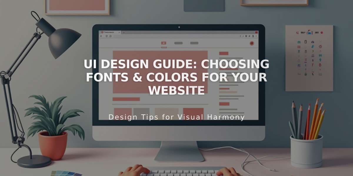 UI Design Guide: Choosing Fonts & Colors for Your Website