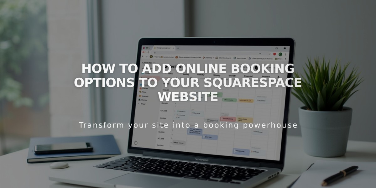 How to Add Online Booking Options to Your Squarespace Website