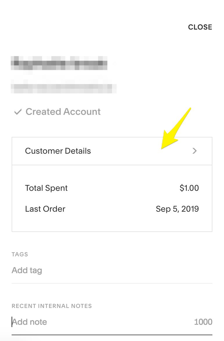 Squarespace Customer Account Details