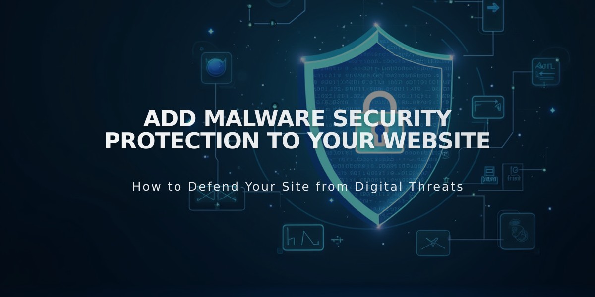 Add Malware Security Protection to Your Website