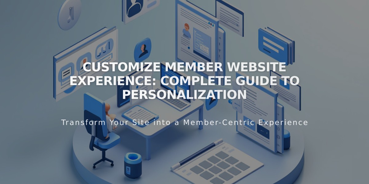 Customize Member Website Experience: Complete Guide to Personalization