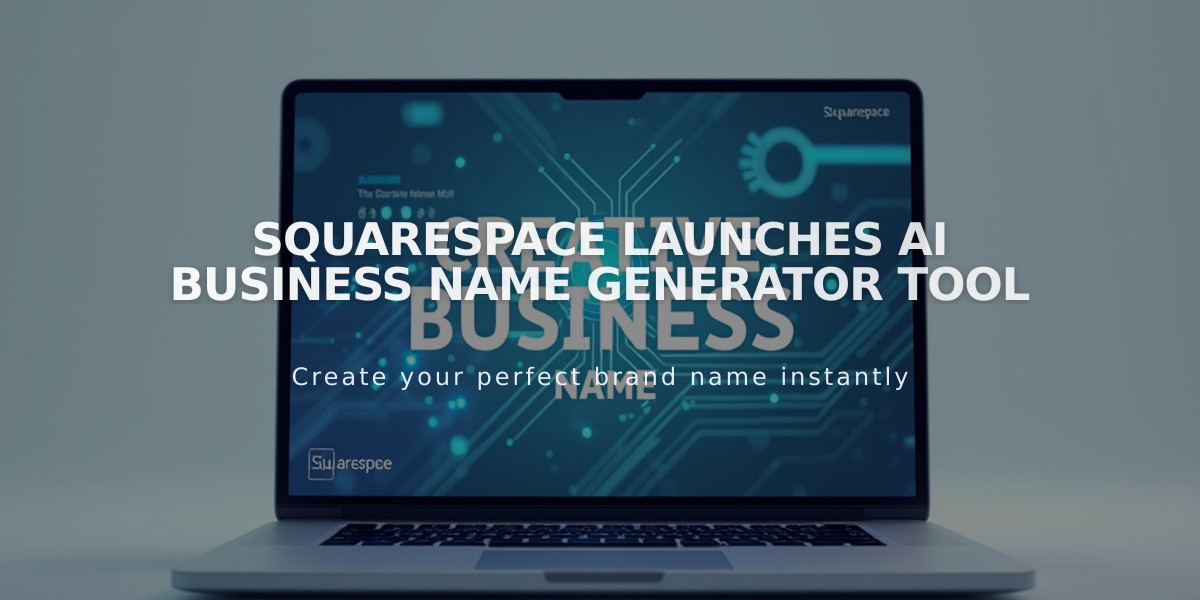 Squarespace Launches AI Business Name Generator Tool