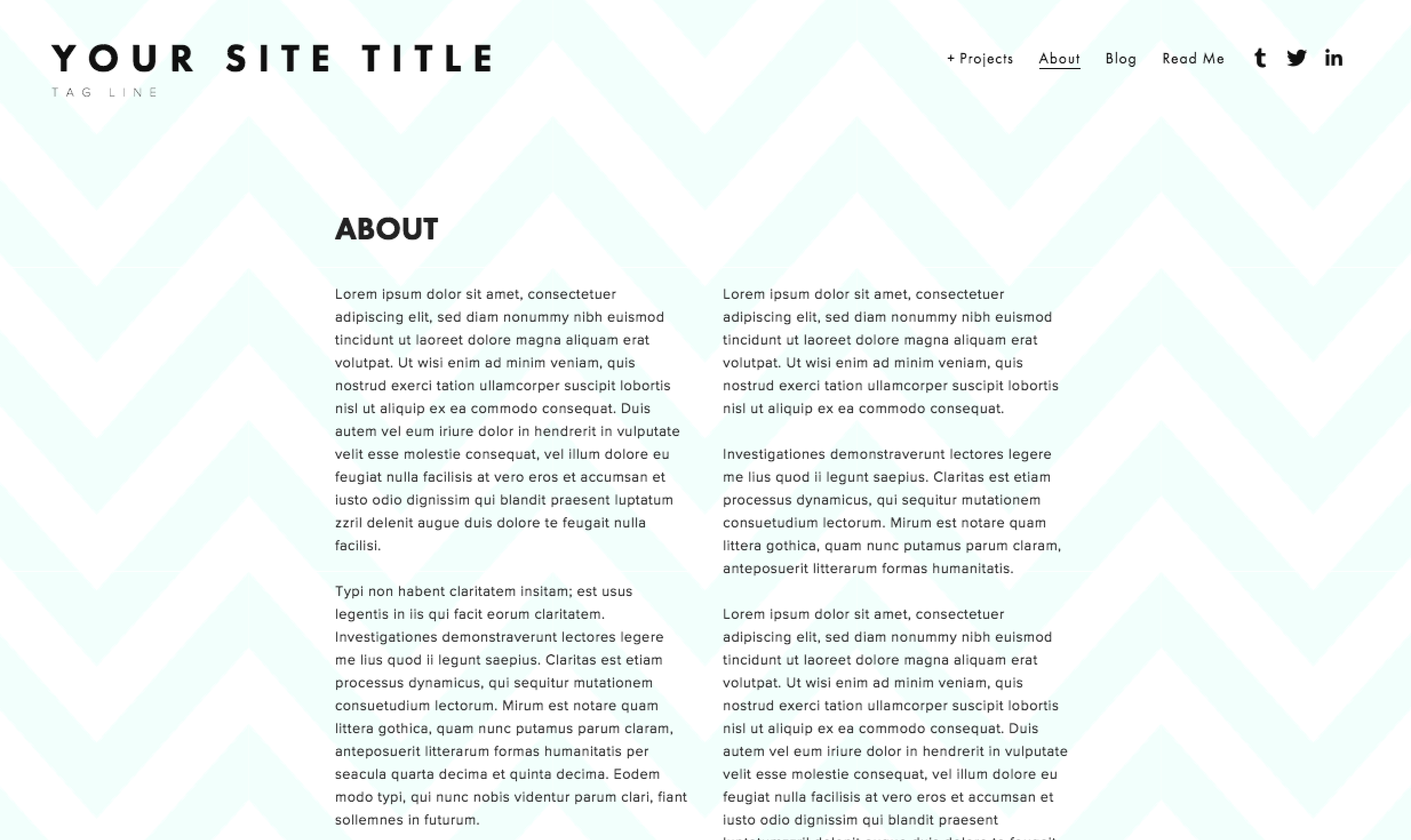 Squarespace website template interface