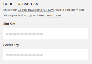 ReCaptcha text fields for verification