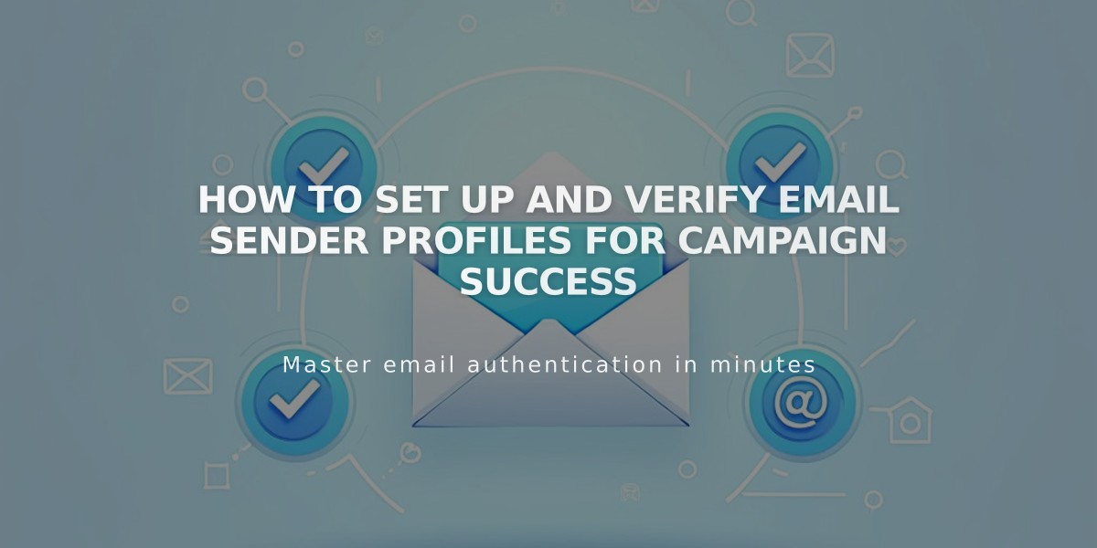 How to Set Up and Verify Email Sender Profiles for Campaign Success