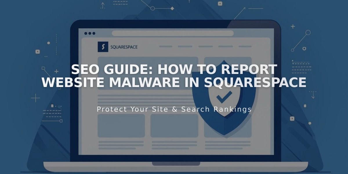 SEO Guide: How to Report Website Malware in Squarespace