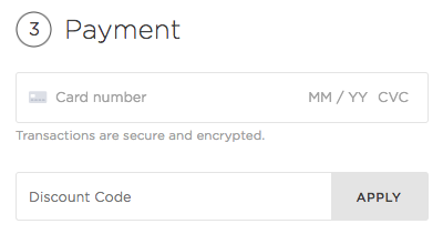 Payment Information Input Form