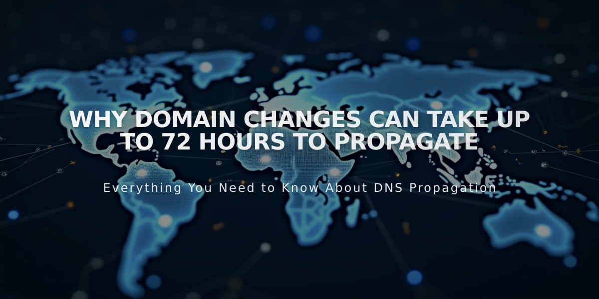 Why Domain Changes Can Take Up to 72 Hours to Propagate