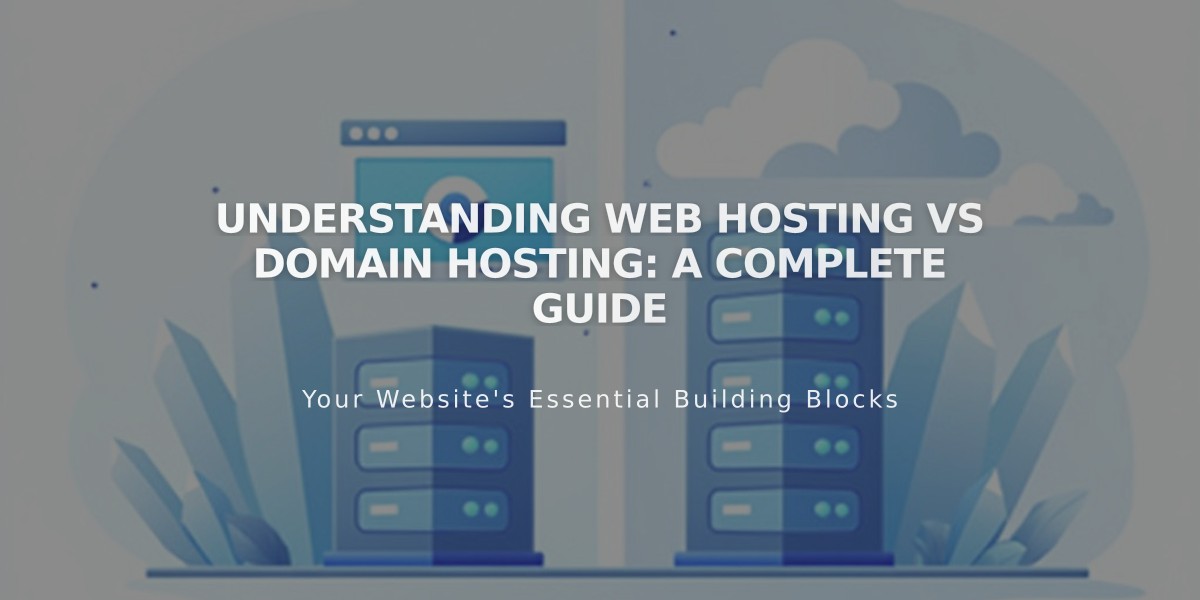 Understanding Web Hosting vs Domain Hosting: A Complete Guide