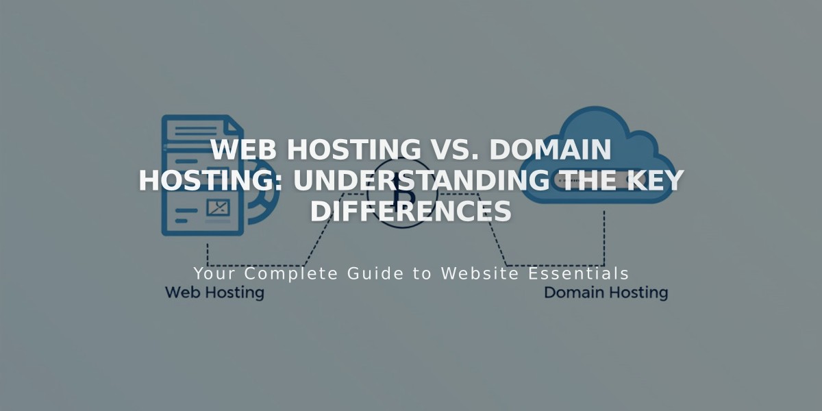 Web Hosting vs. Domain Hosting: Understanding the Key Differences