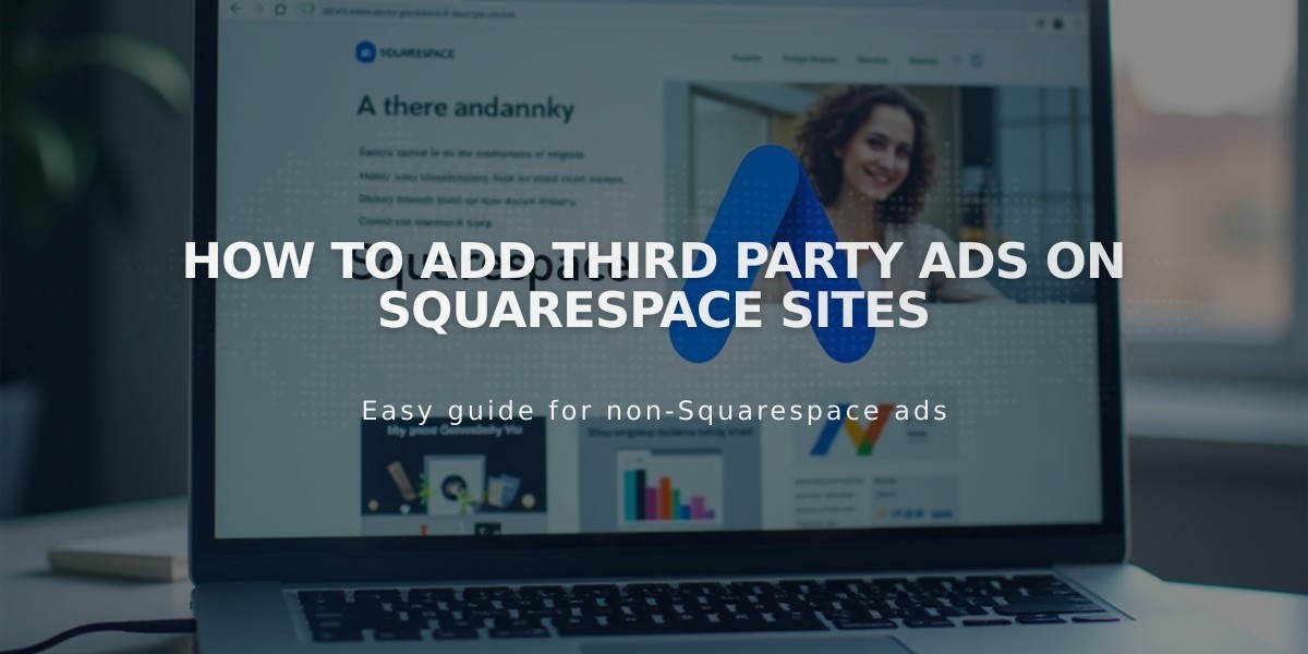 How to Add Third Party Ads on Squarespace Sites