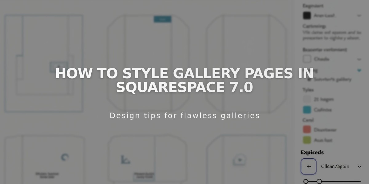 How to Style Gallery Pages in Squarespace 7.0