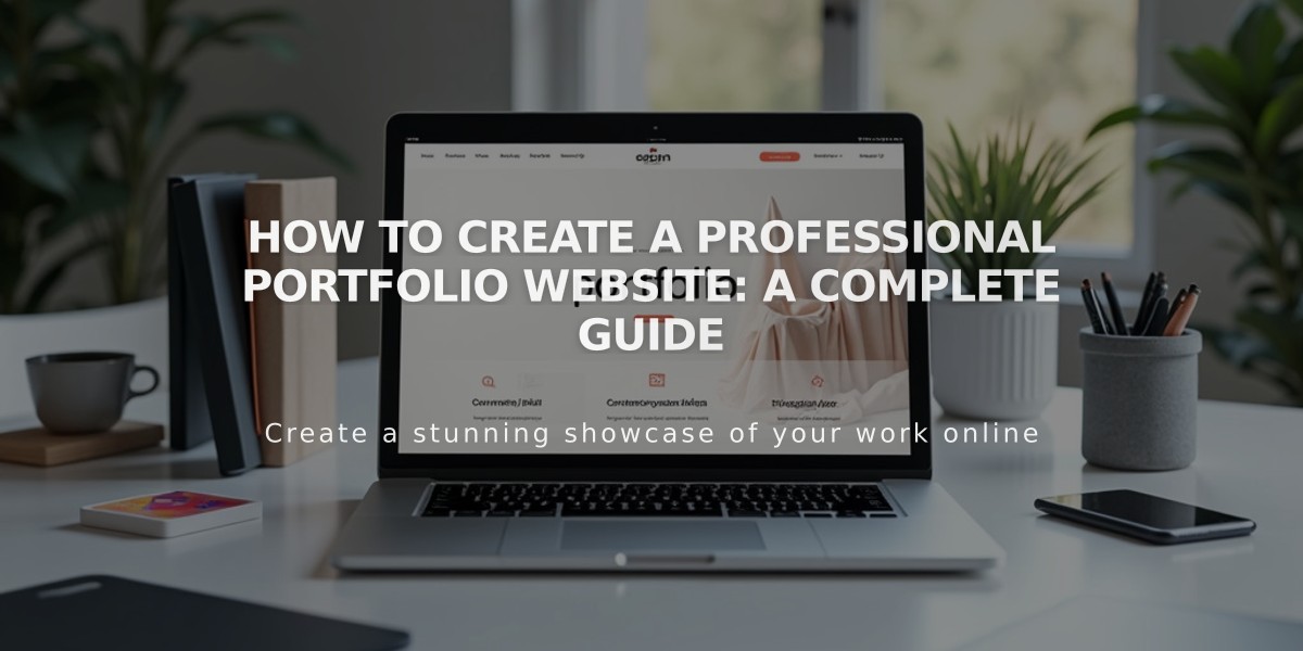 How to Create a Professional Portfolio Website: A Complete Guide