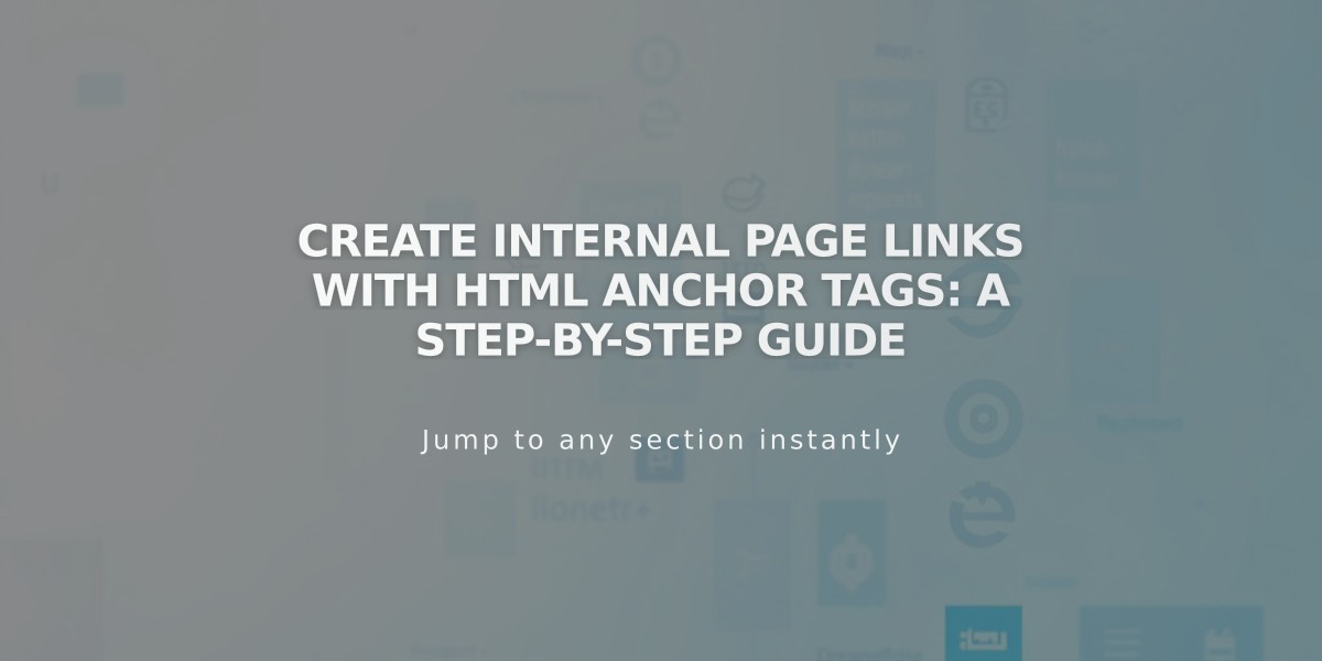 Create Internal Page Links with HTML Anchor Tags: A Step-by-Step Guide