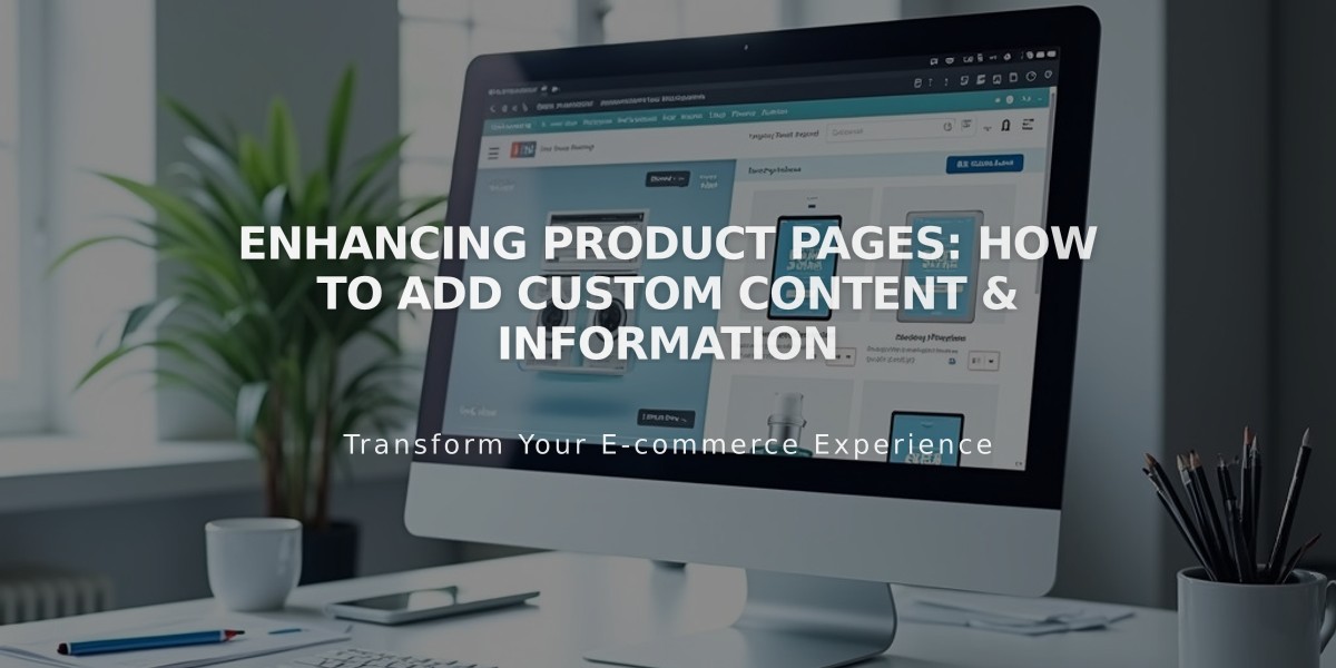 Enhancing Product Pages: How to Add Custom Content & Information