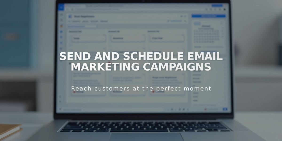 Send and Schedule Email Marketing Campaigns