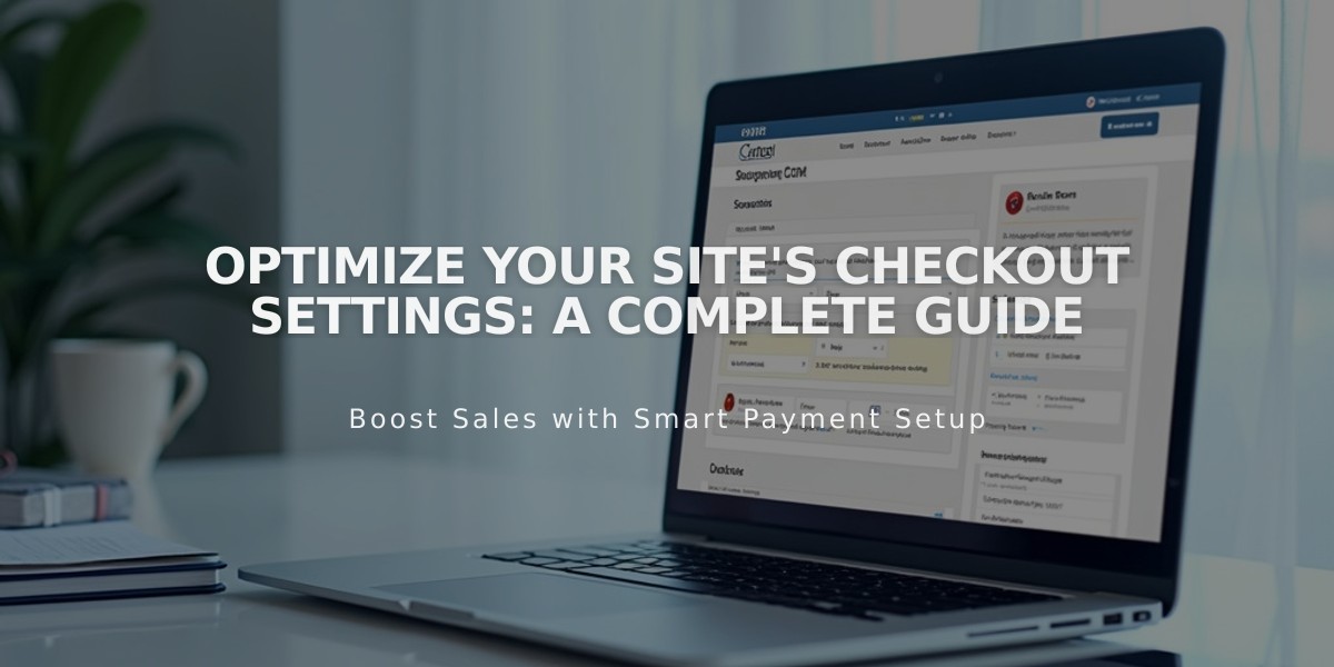 Optimize Your Site's Checkout Settings: A Complete Guide