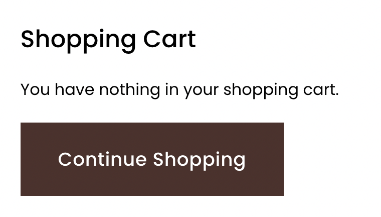 Empty shopping cart