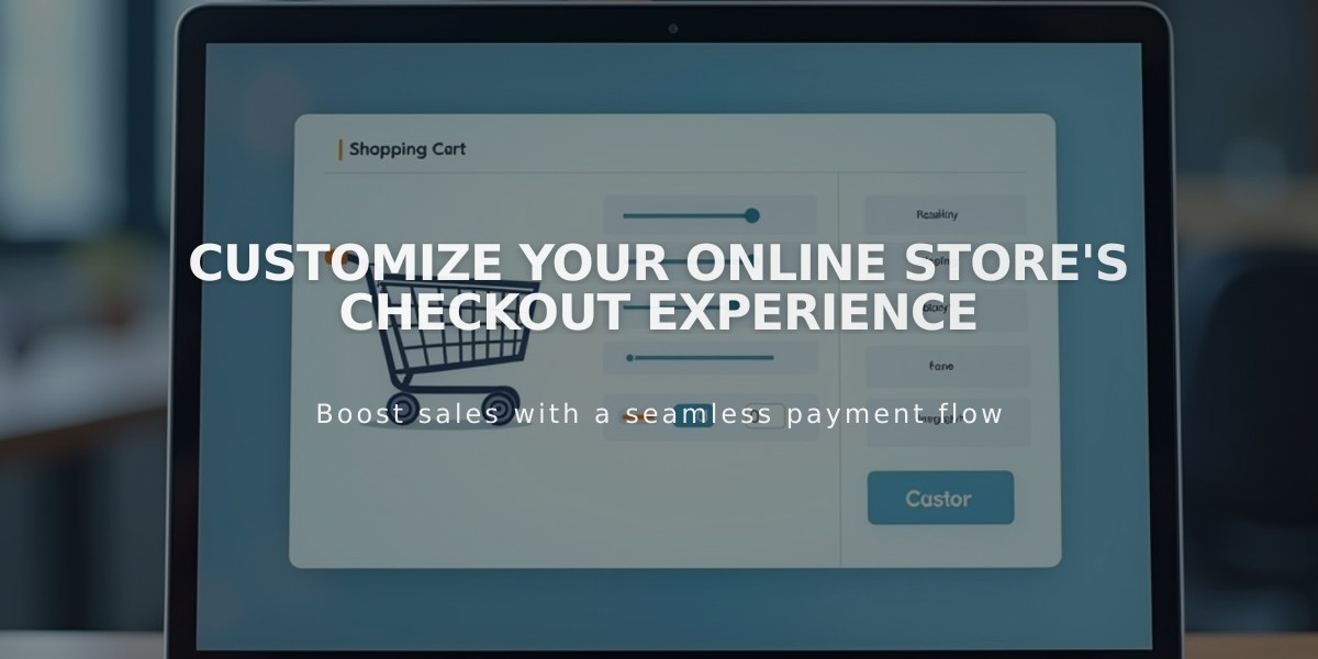 Customize Your Online Store's Checkout Experience