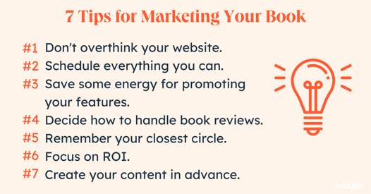 Book Marketing Tips Infographic