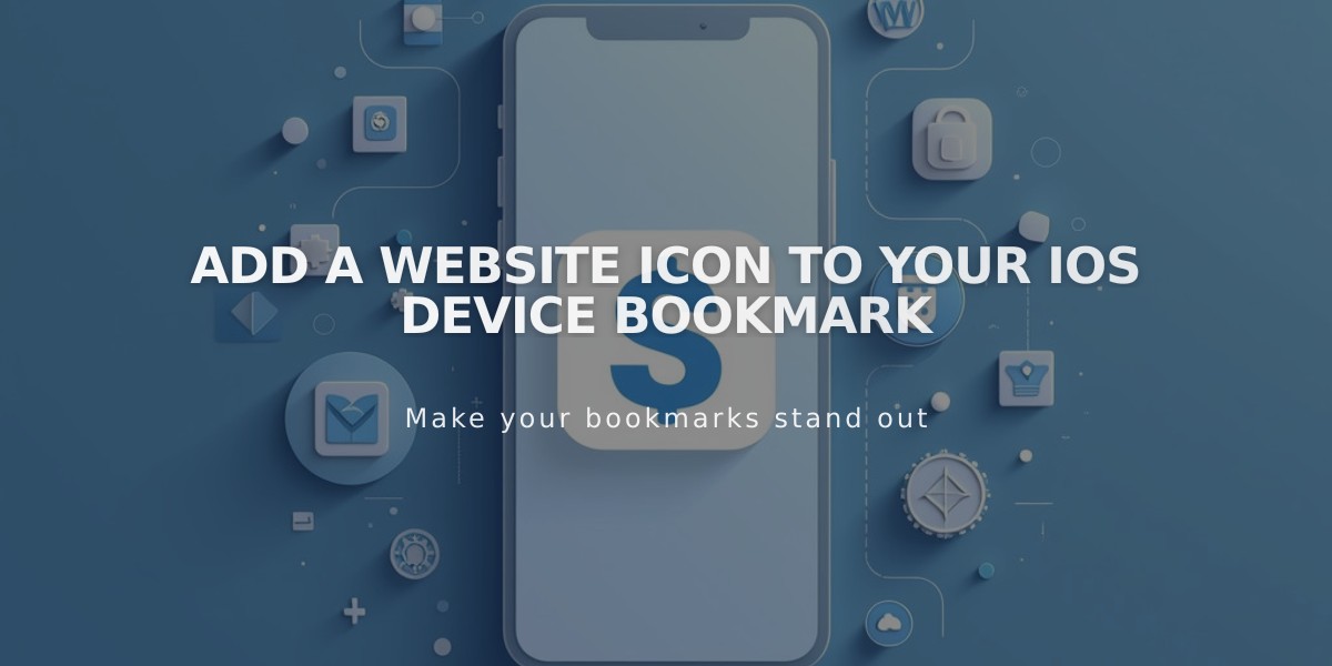 Add a Website Icon to Your iOS Device Bookmark