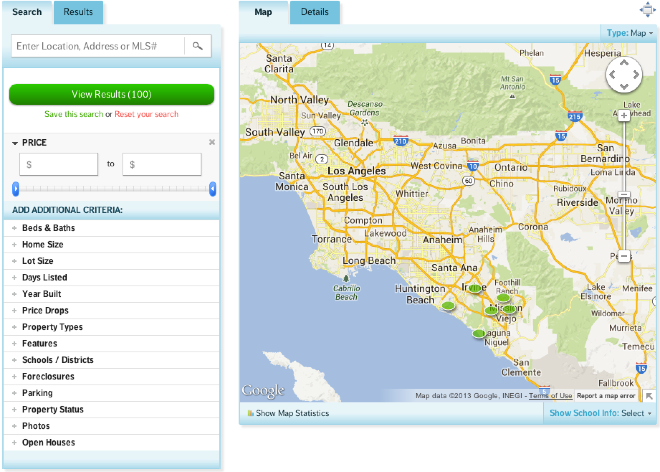 Southern California coastline map