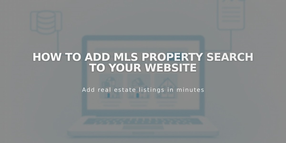 How to Add MLS Property Search to Your Website