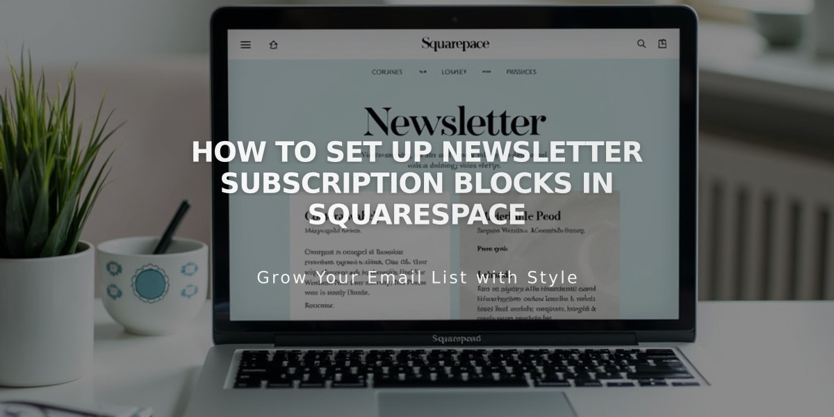 How to Set Up Newsletter Subscription Blocks in Squarespace