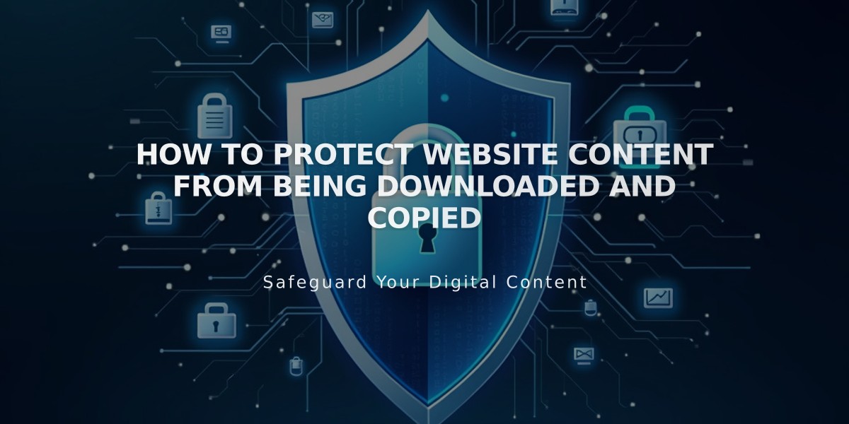 How to Protect Website Content from Being Downloaded and Copied