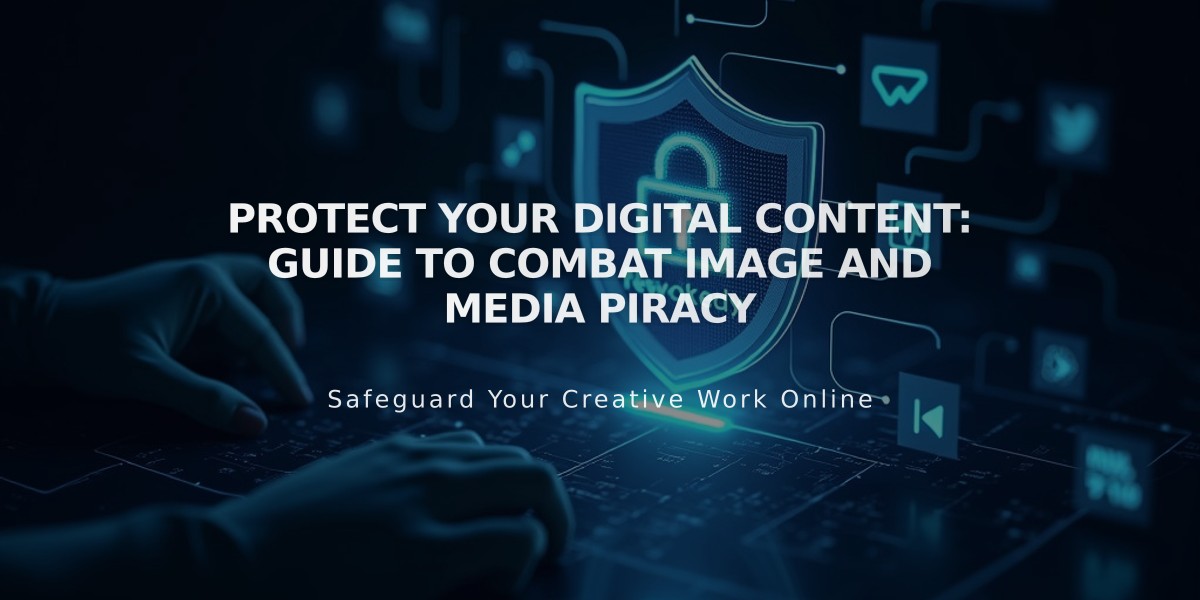 Protect your Digital Content: Guide to Combat Image and Media Piracy