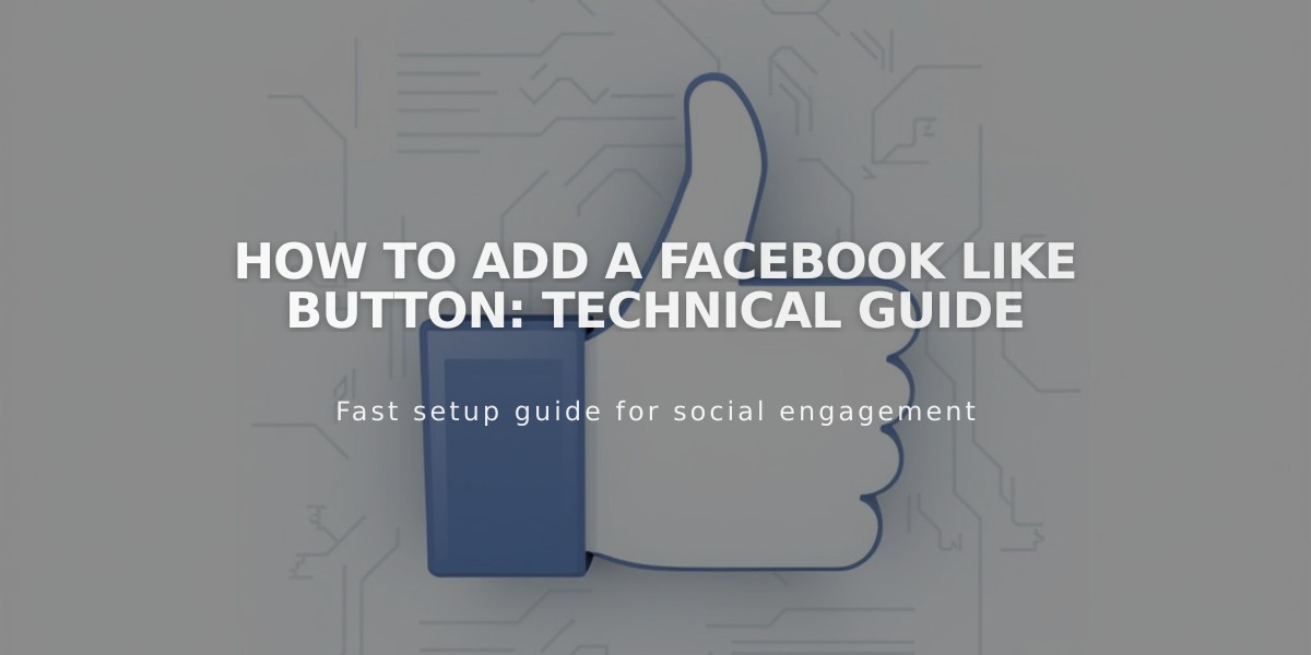 How to Add a Facebook Like Button: Technical Guide