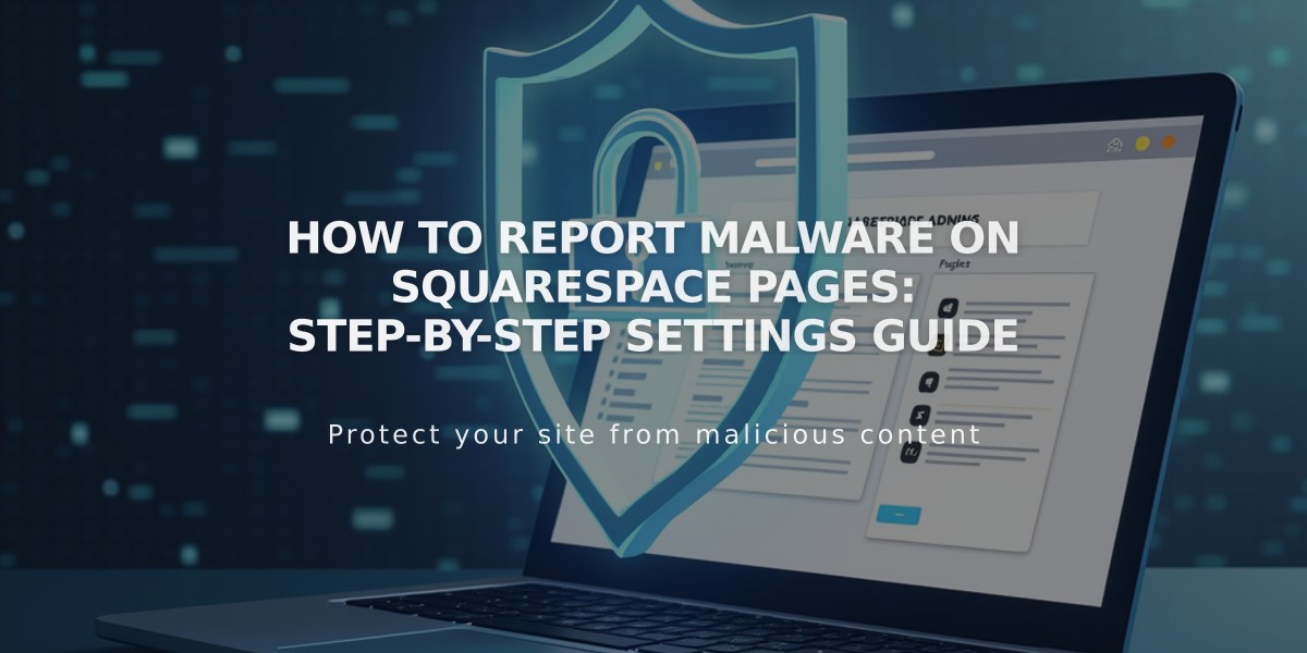 How to Report Malware on Squarespace Pages: Step-by-Step Settings Guide