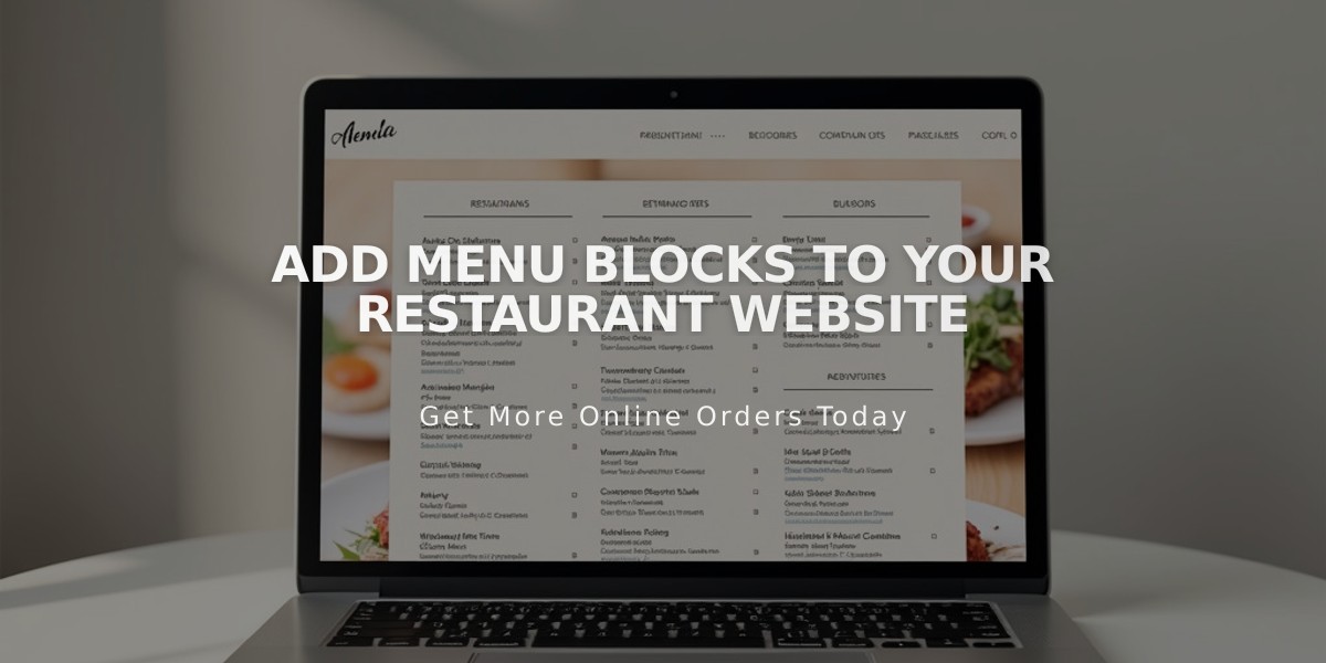 Add Menu Blocks to Your Restaurant Website