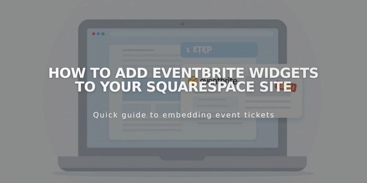 How to Add Eventbrite Widgets to Your Squarespace Site