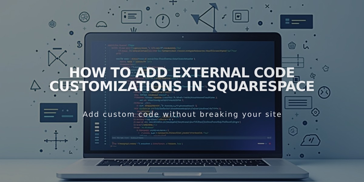 How to Add External Code Customizations in Squarespace